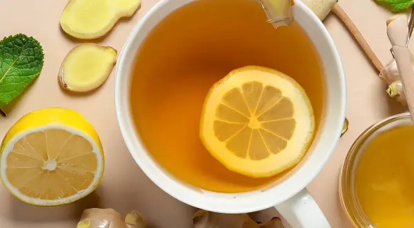 Herbata z cytryną i imbirem, miód i liście mięty – naturalne sposoby na kserostomię.