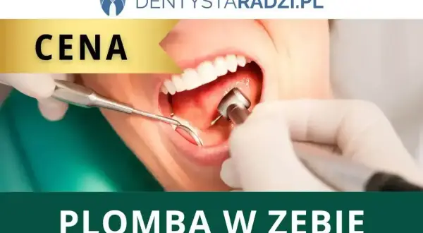 Wizyta u dentysty: cena plomby w zębie. Dentysta wierci w zębie, przygotowując go do wypełnienia.