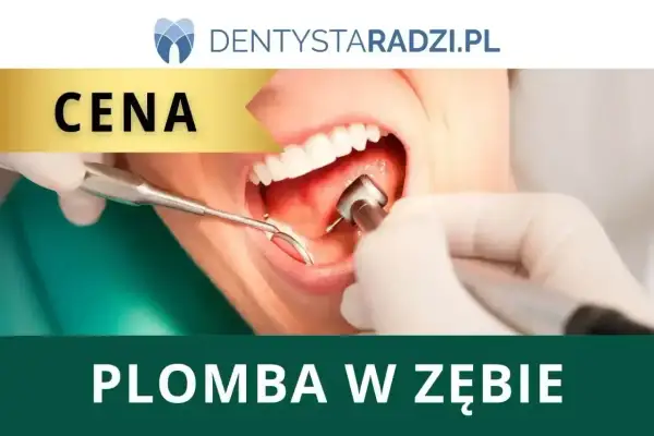 Wizyta u dentysty: cena plomby w zębie. Dentysta wierci w zębie, przygotowując go do wypełnienia.